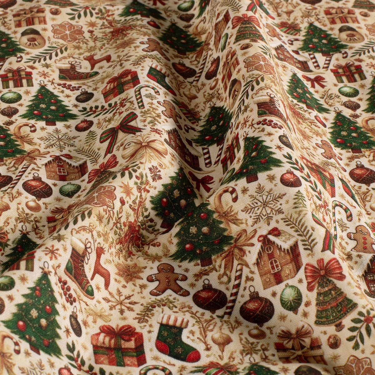 Poplin digitaal kerstmis
