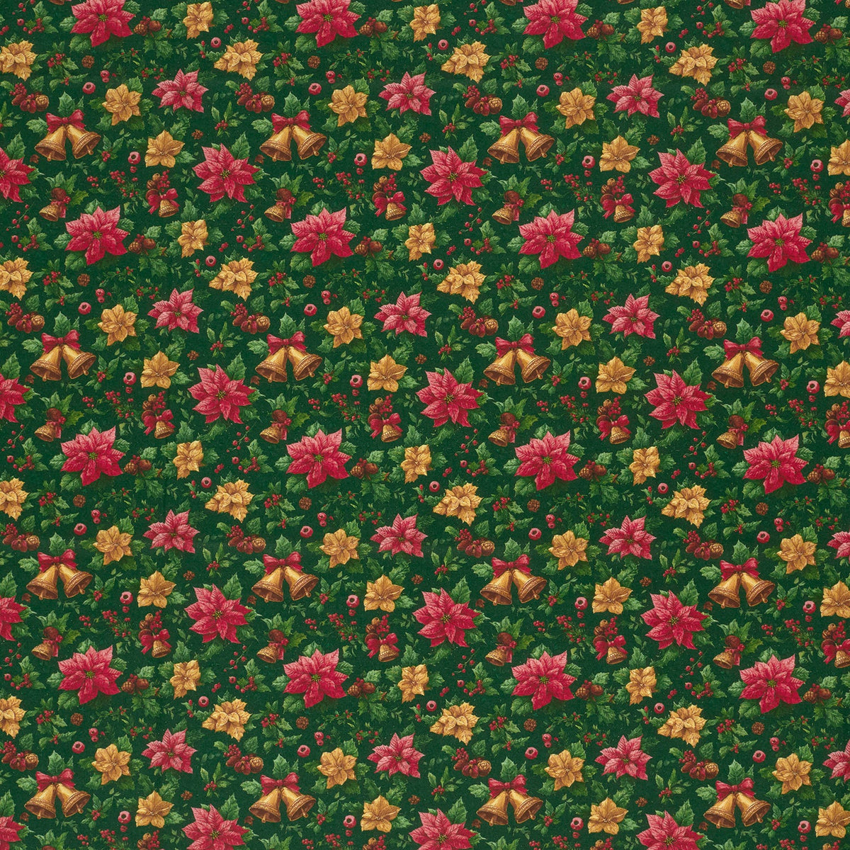 Poplin digitaal kerst groen