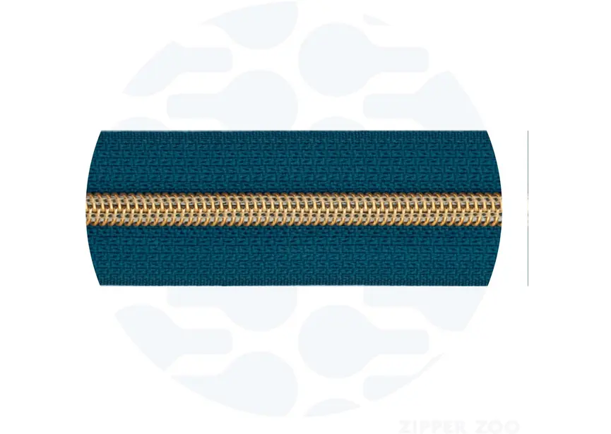 Zipper Zoo - Nylon rits ocean blue - 1 meter