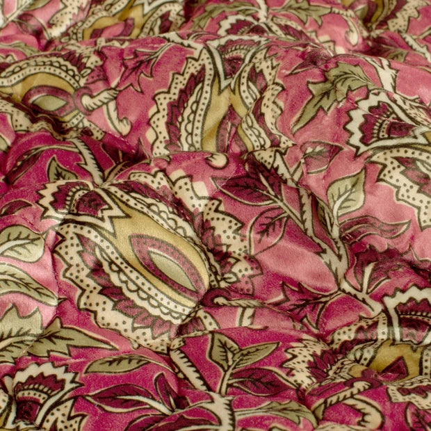 Stepped velvet bloemen roze
