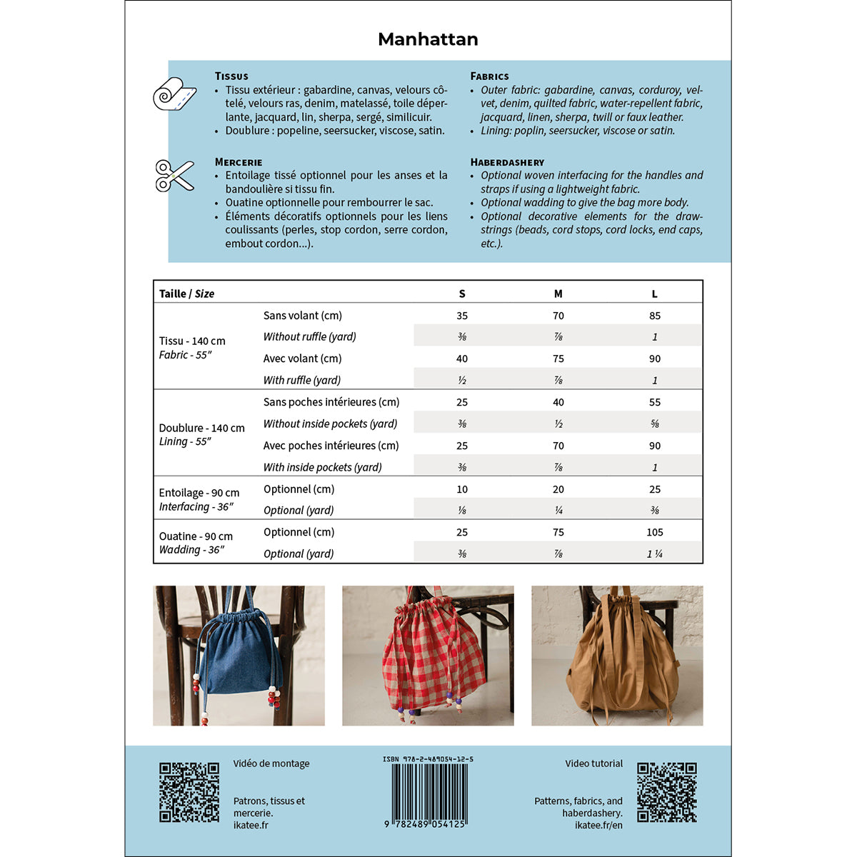 PRE-ORDER Ikatee - Manhatten bucket tas (papieren patroon)