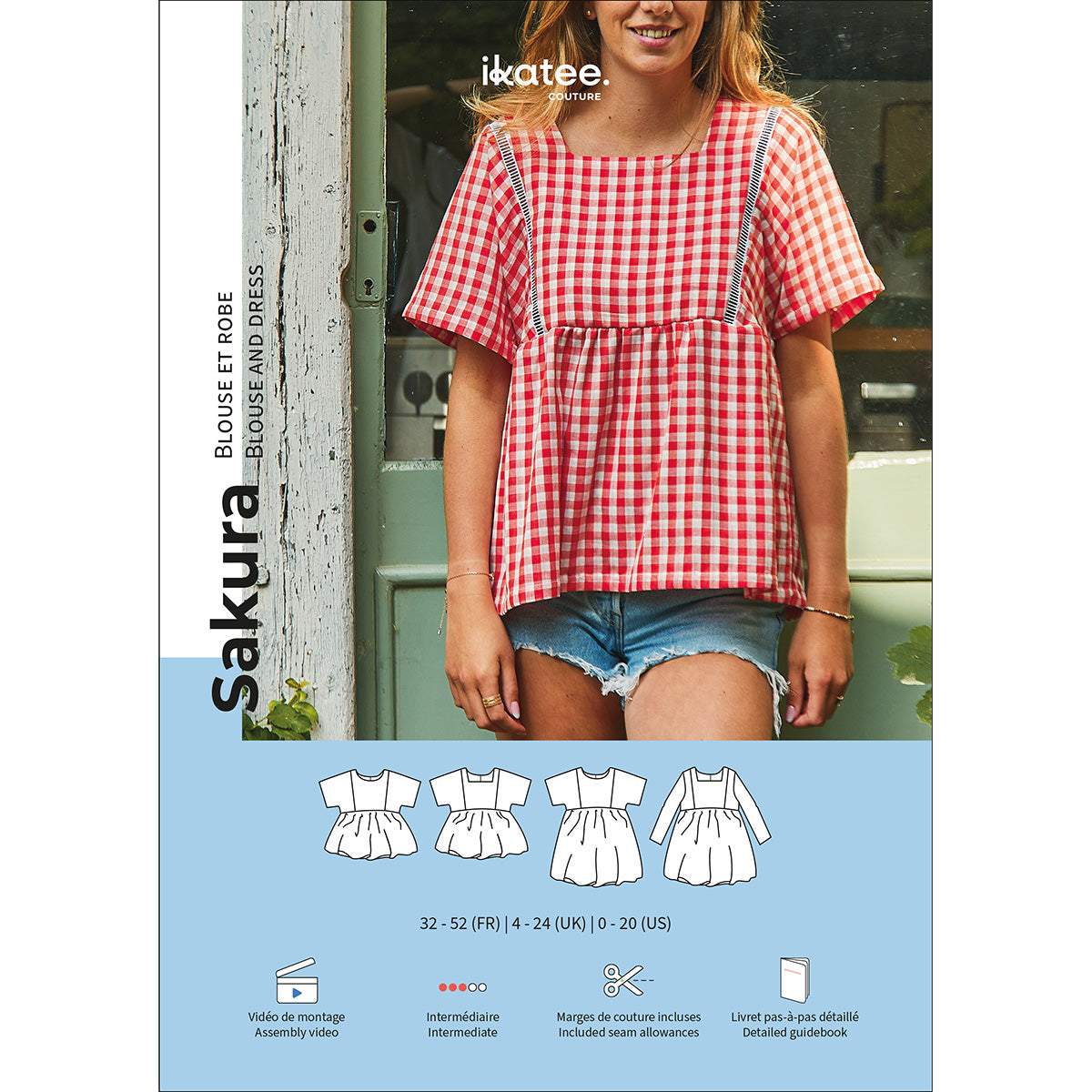 Ikatee - Sakura blouse/jurk dames (papieren patroon)