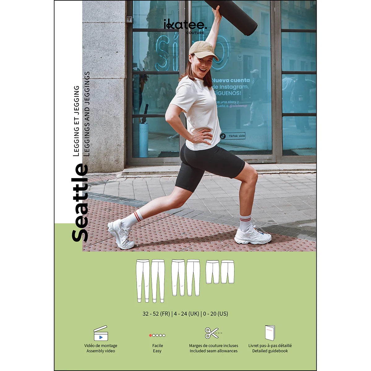 Ikatee - Seattle (sport)legging dames (papieren patroon)