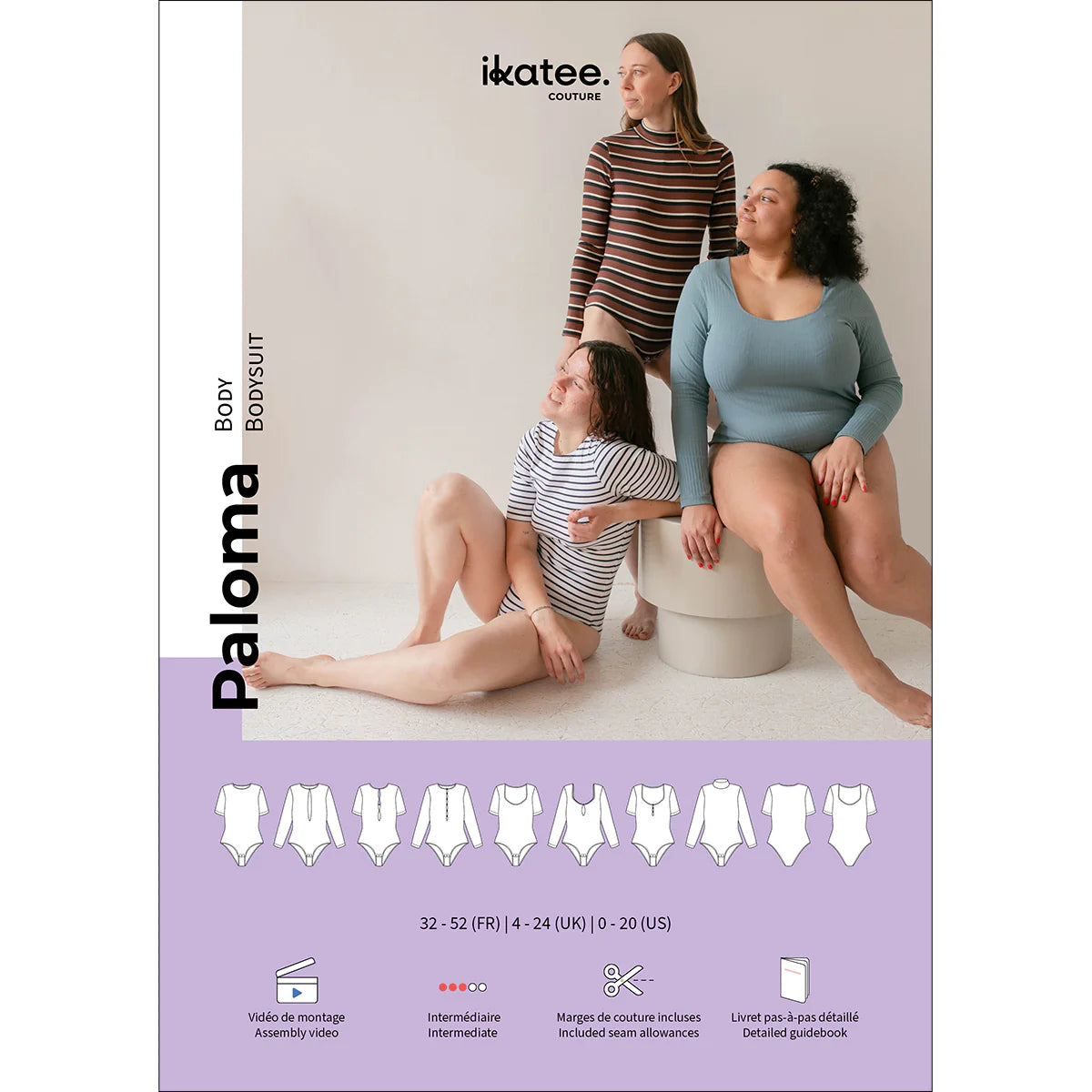 Ikatee - Paloma bodysuit dames (papieren patroon)