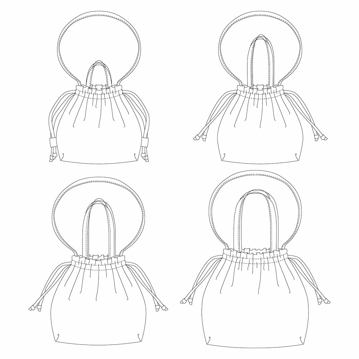 PRE-ORDER Ikatee - Manhatten bucket tas (papieren patroon)