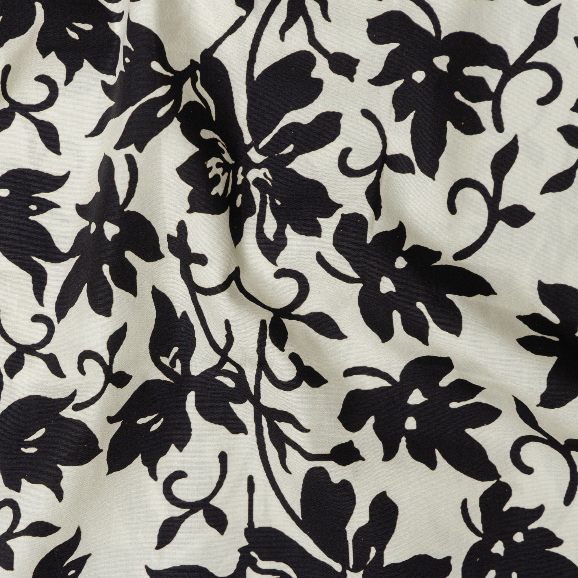 Fibre Mood - Katoenen poplin bloemen zwart
