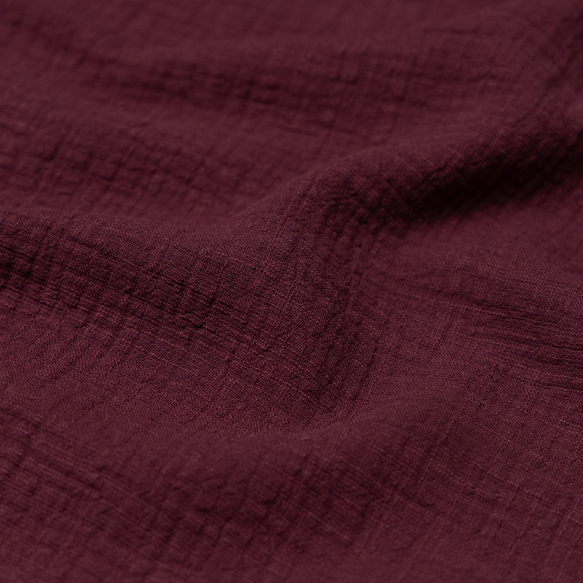 Fibre Mood - Geweven slub double gauze donker bordeaux
