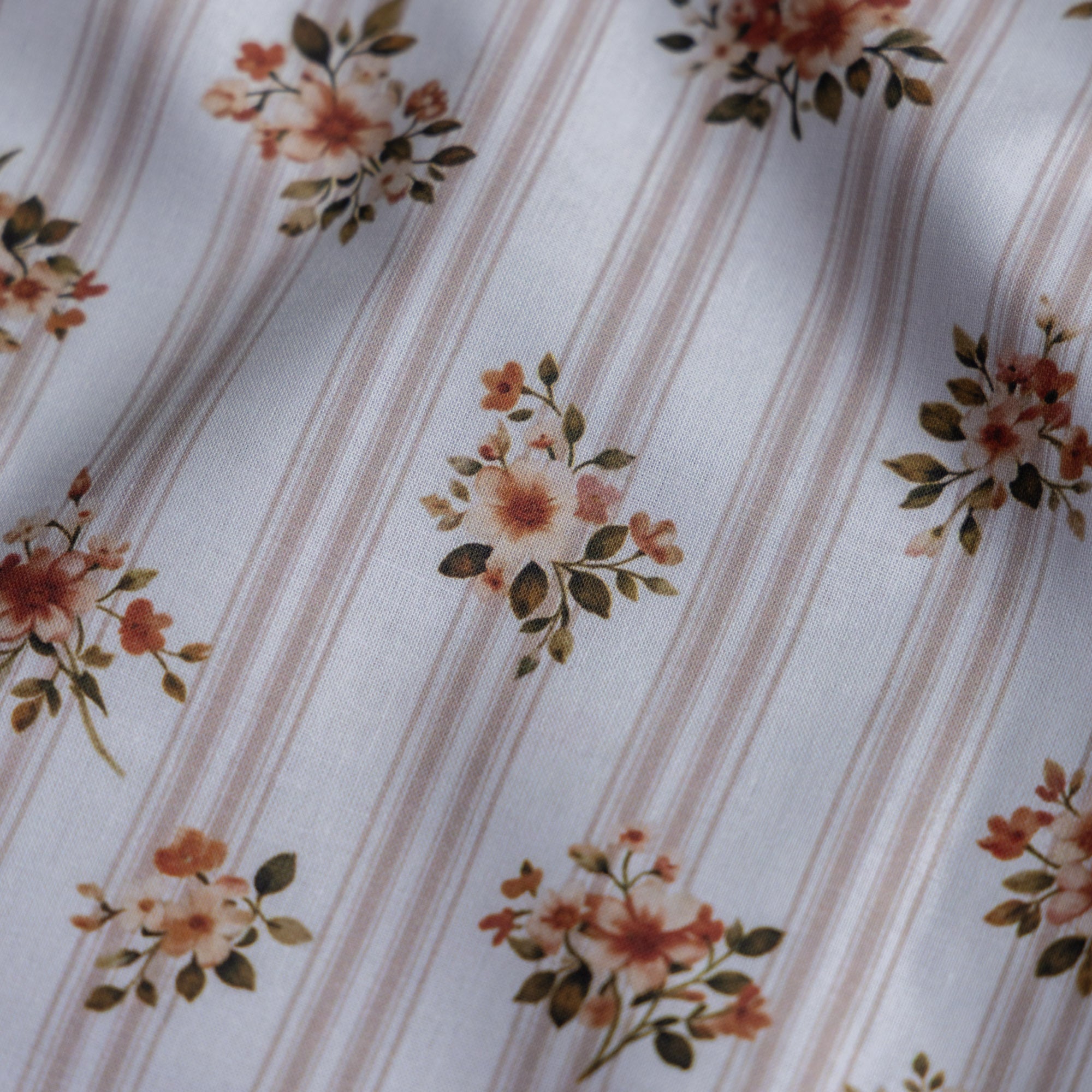 Katoen digitaal maritoinette offwhite/beige