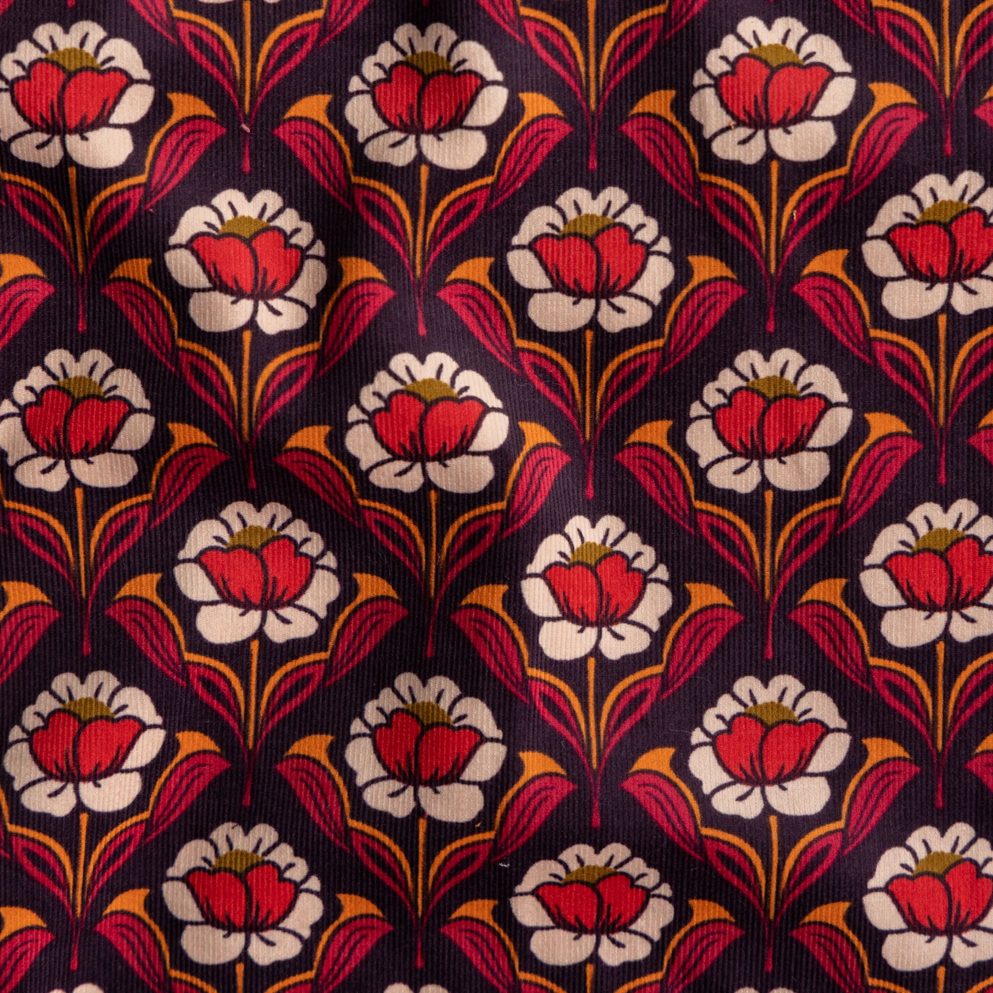 Babycord velour hoko donker aubergine