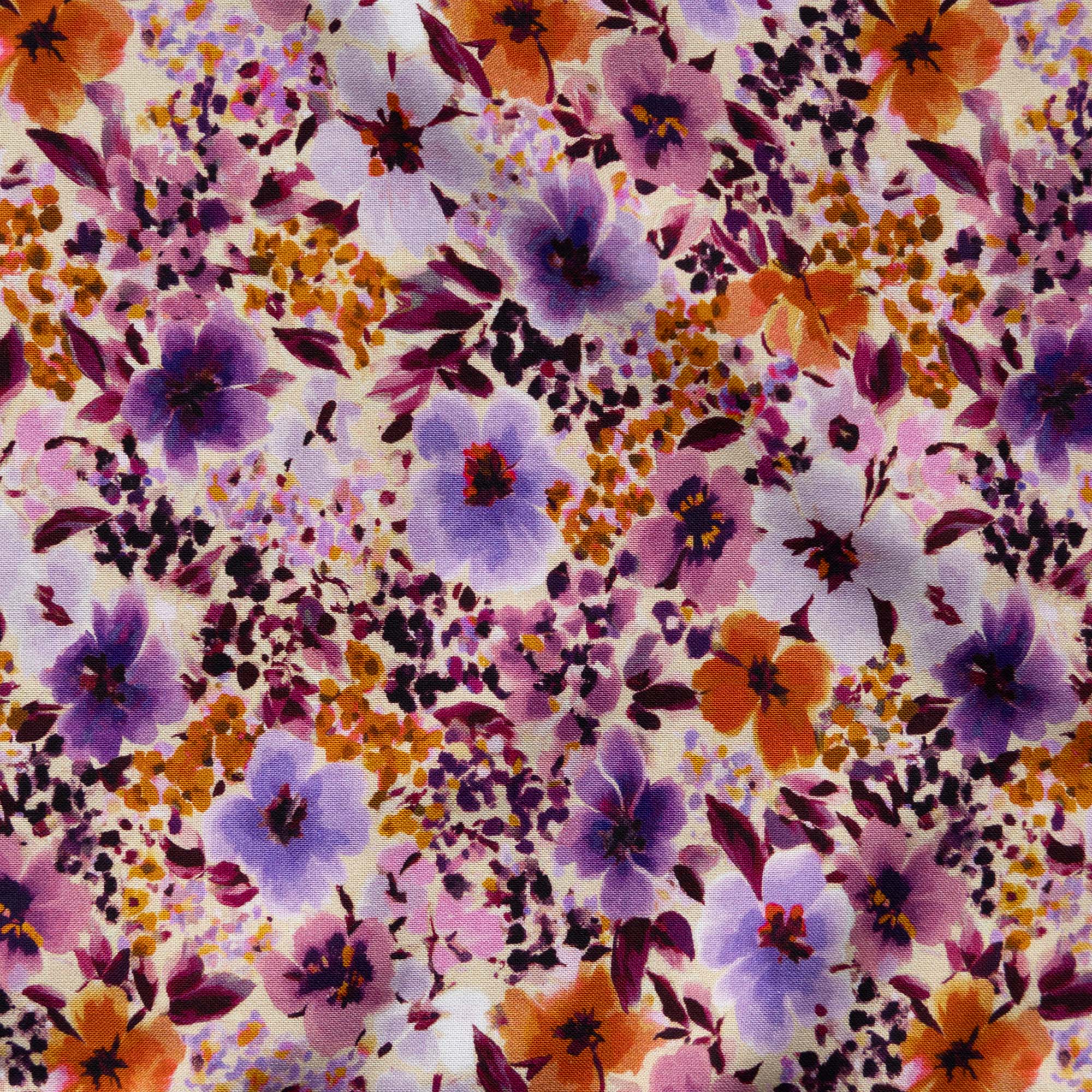 Viscose bloemen giada violet