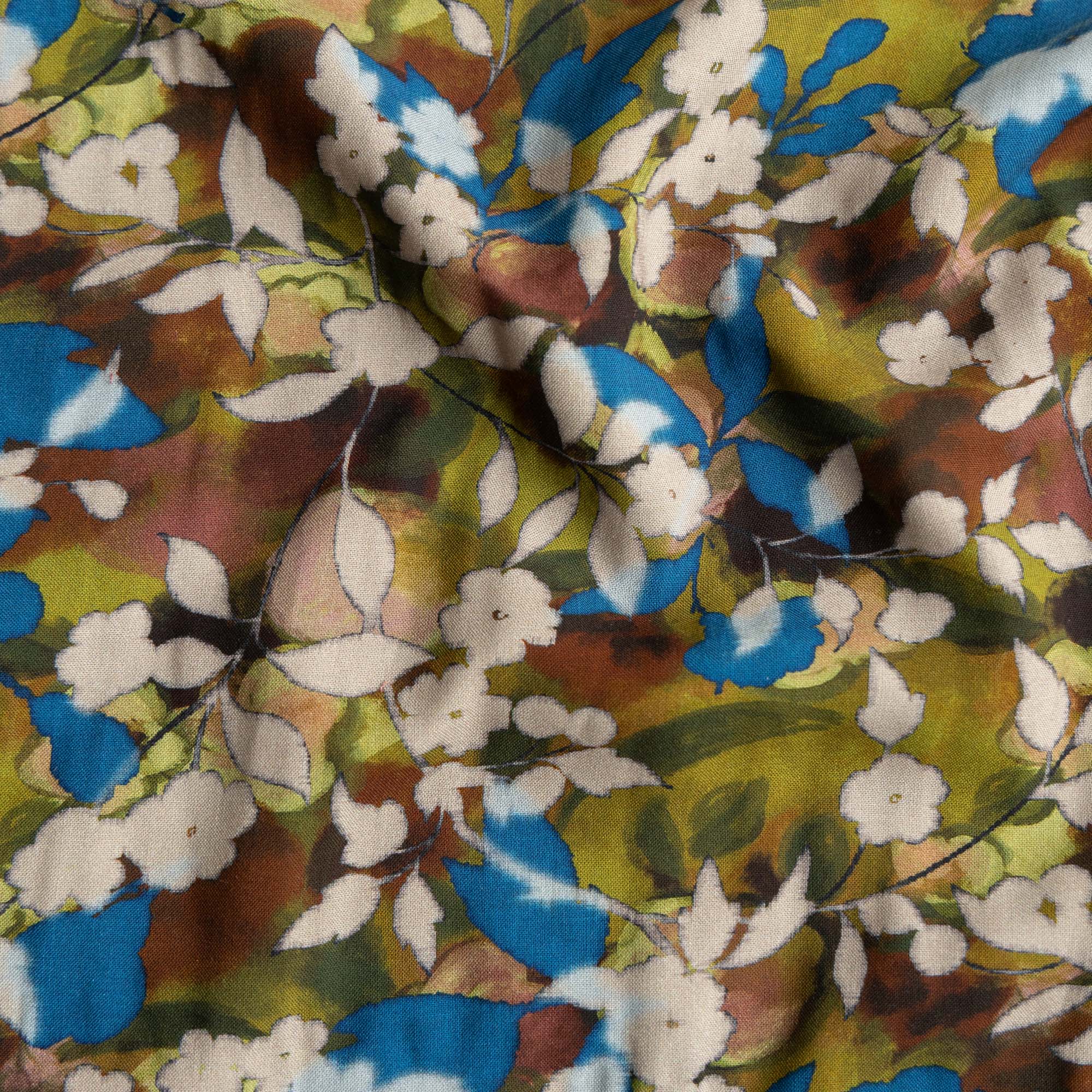 Viscose bloemen alessa mosgroen