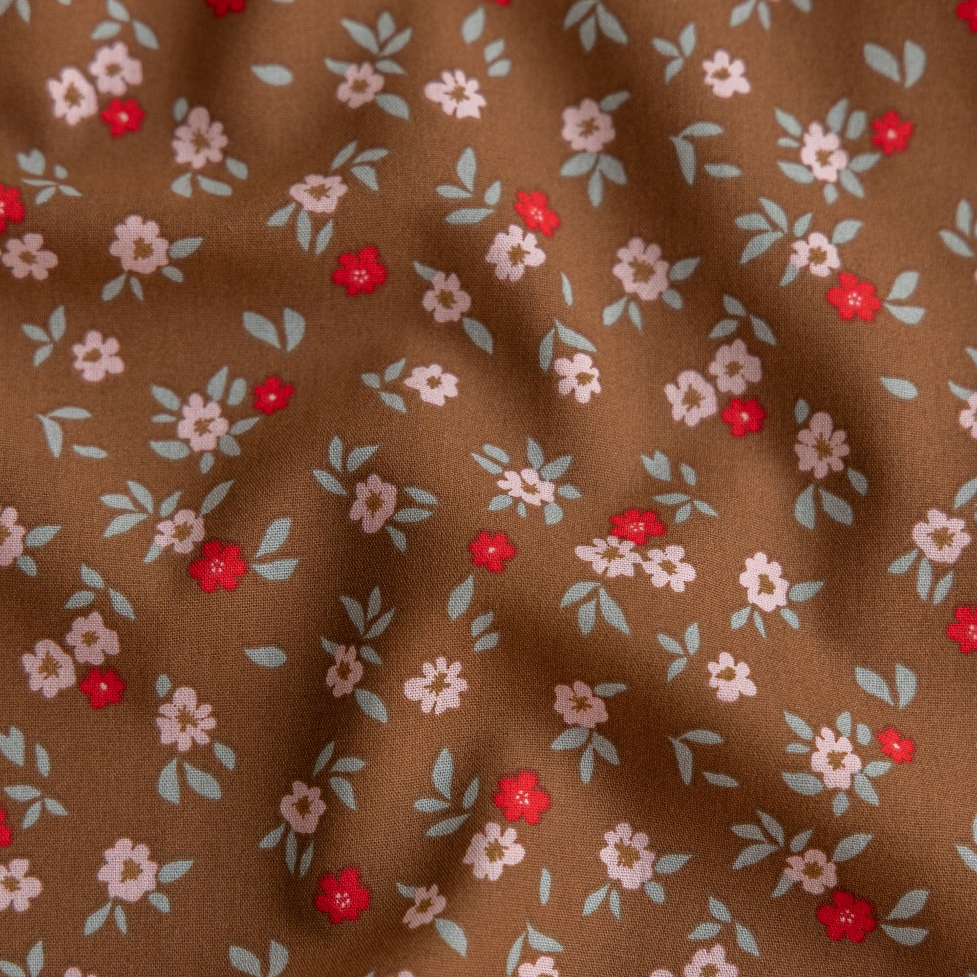 Katoen bloemen nadie bruin/rood