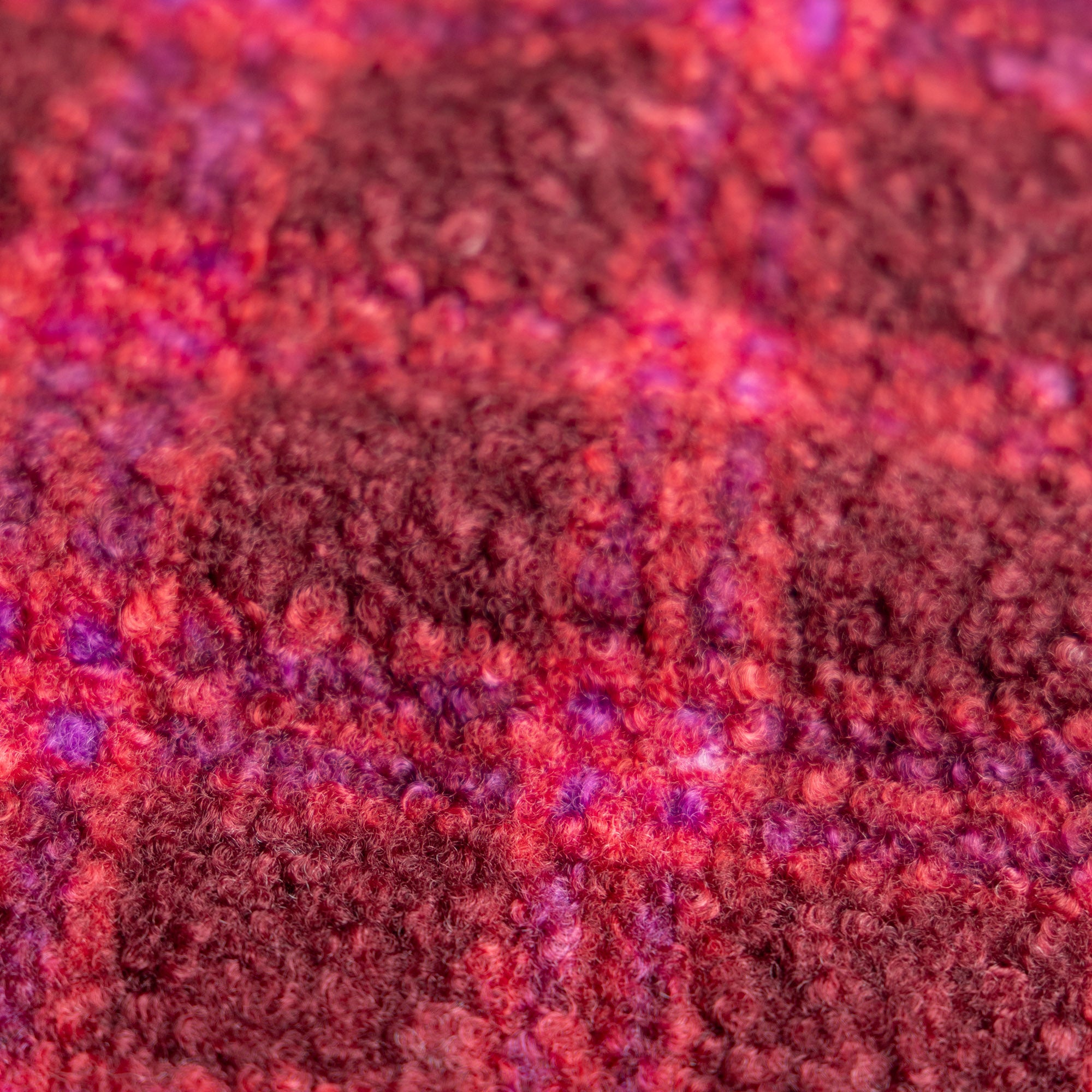 Bouclé ruit bordeaux/cerise