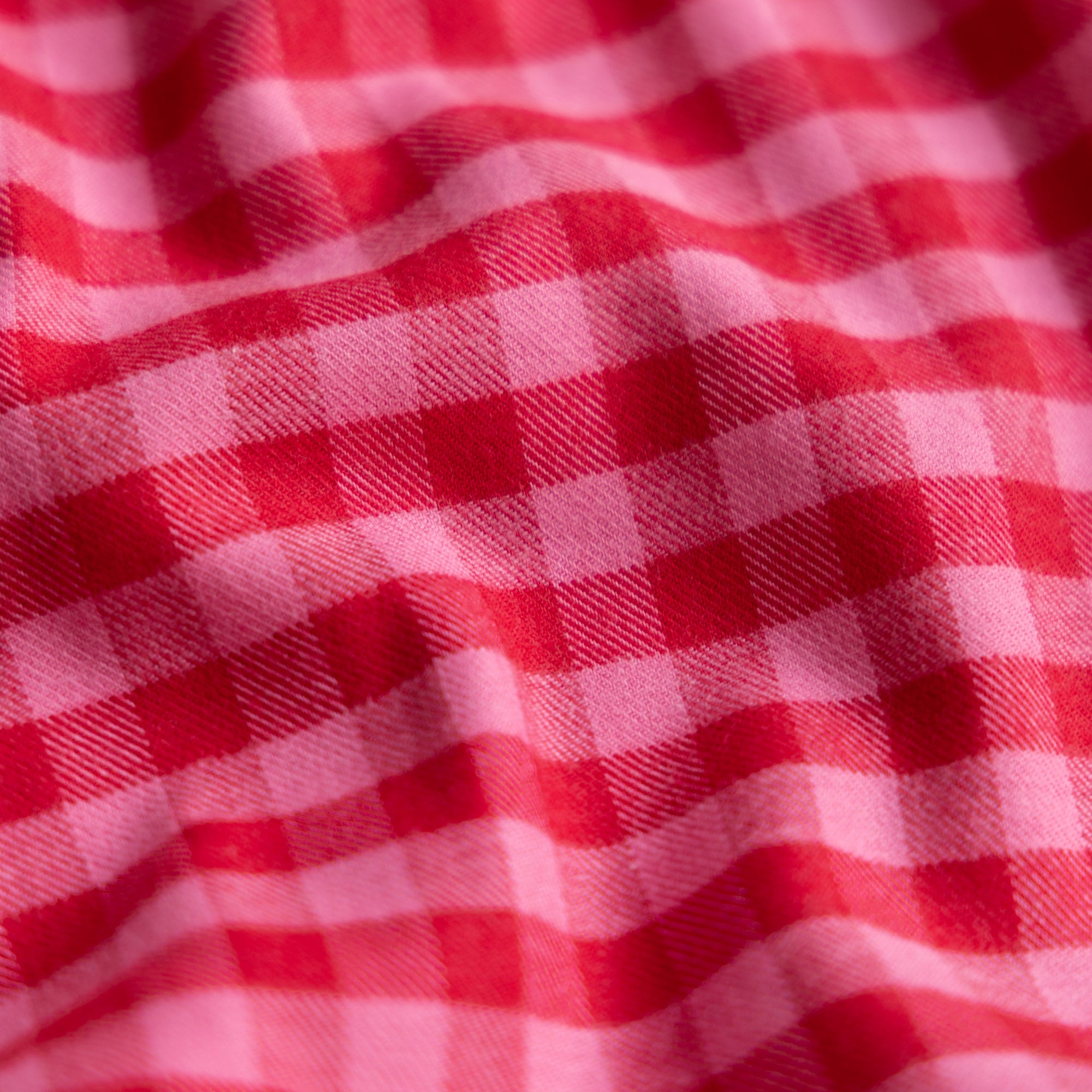 Flanel ruit bonbon/cerise