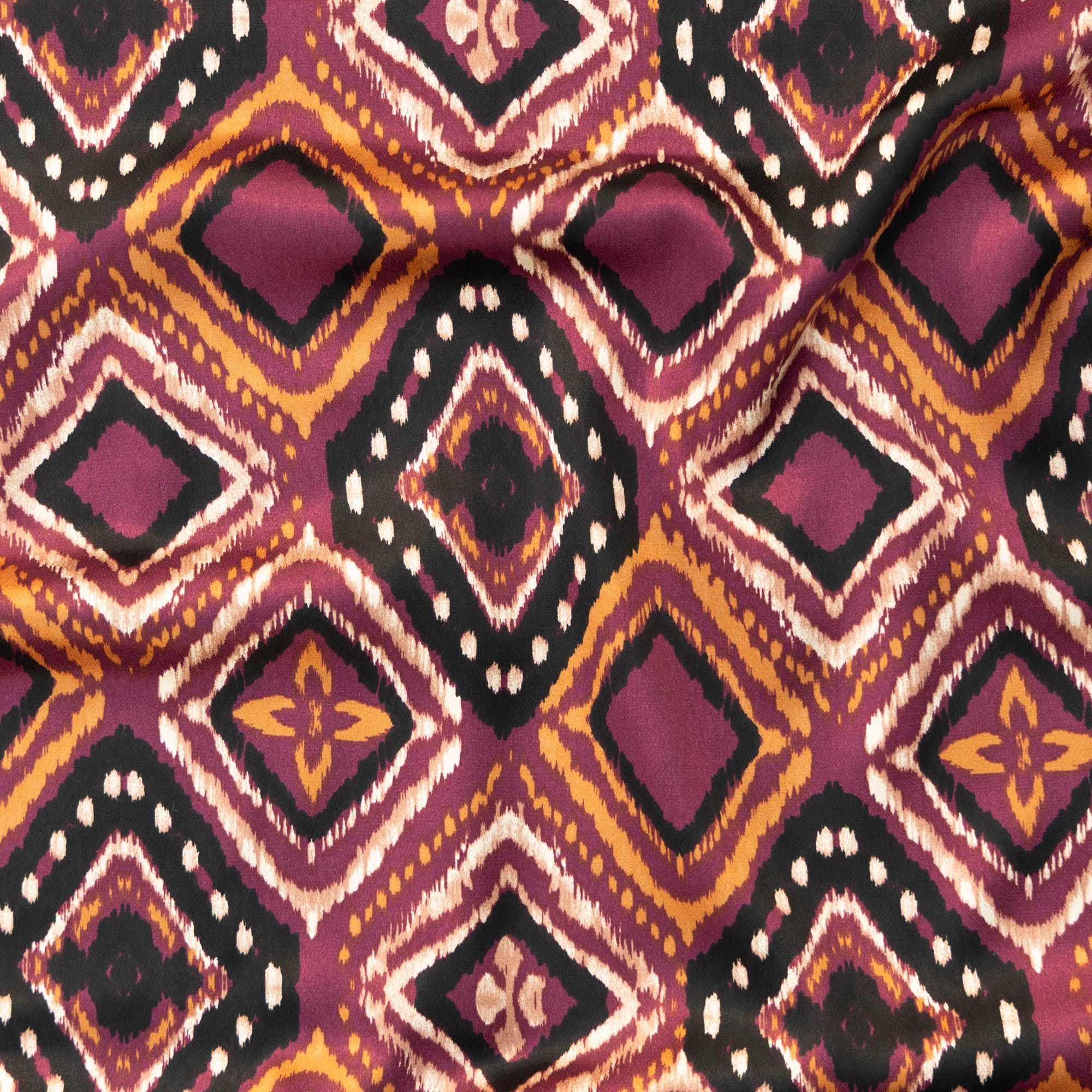 Viscose satijn abstract wijnrood