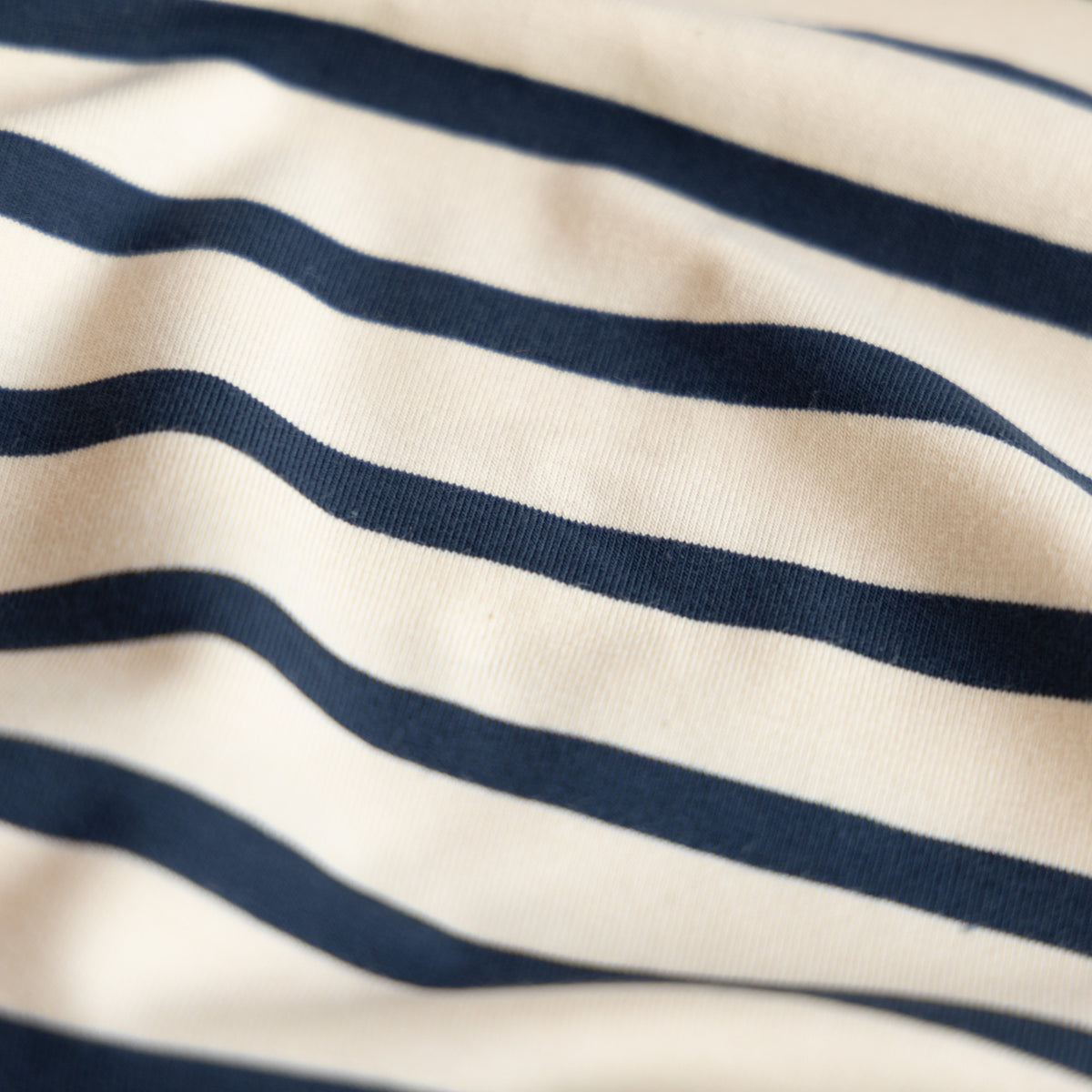 Jersey yarn dyed strepen navy/ecru