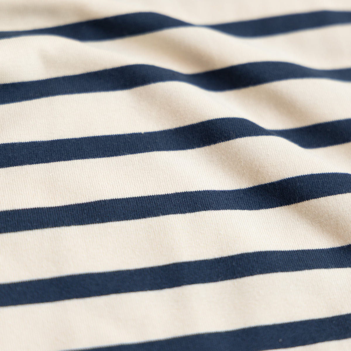 Jersey yarn dyed strepen navy/ecru