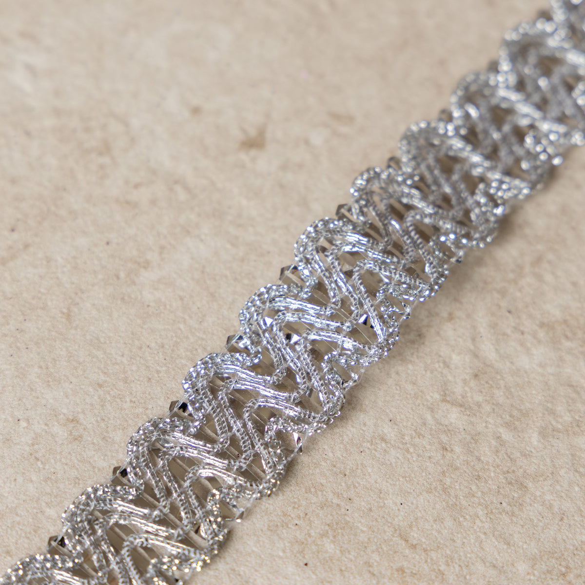 Zigzagband zilver 20mm