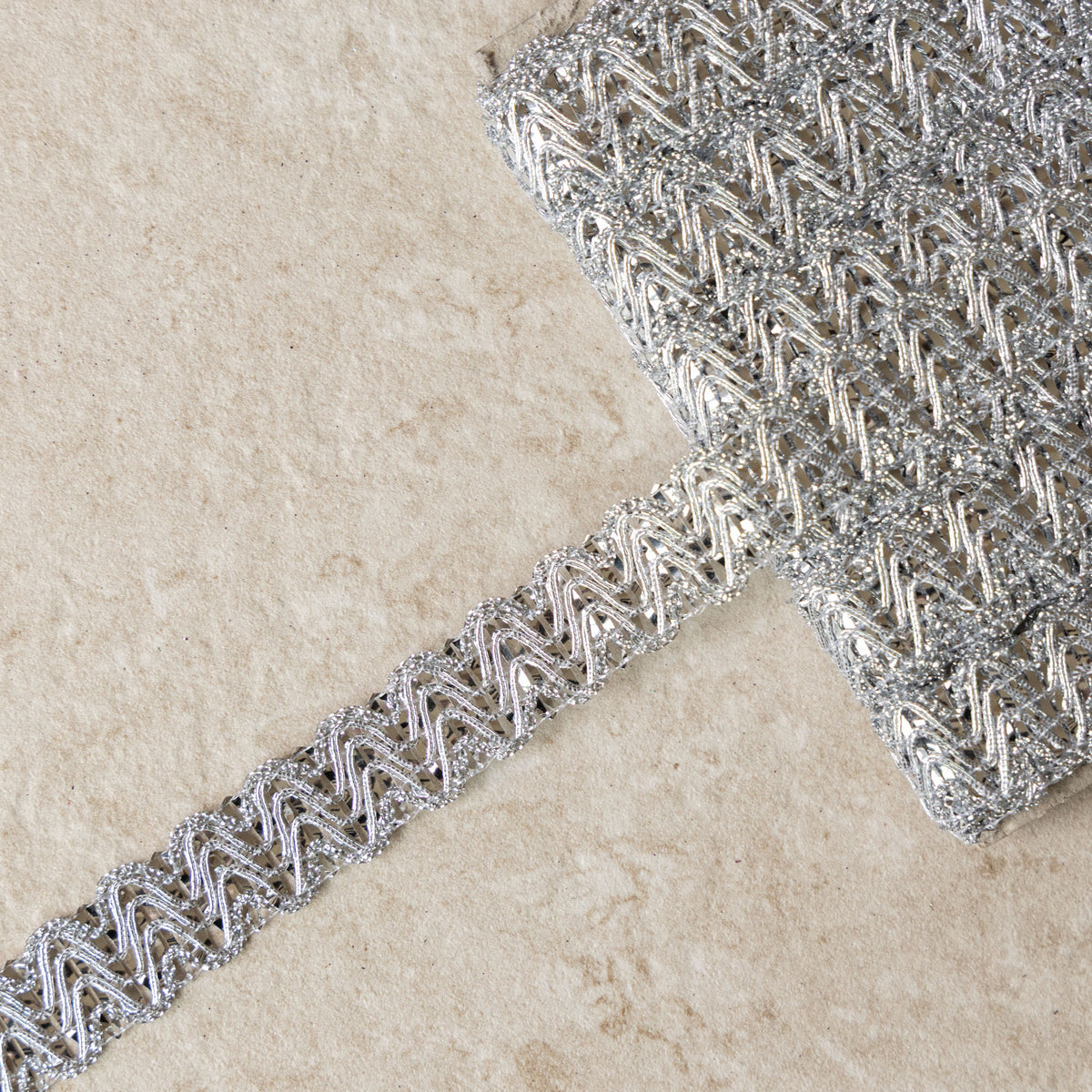 Zigzagband zilver 20mm