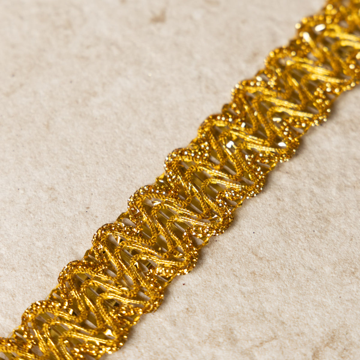 Zigzagband geelgoud 20mm