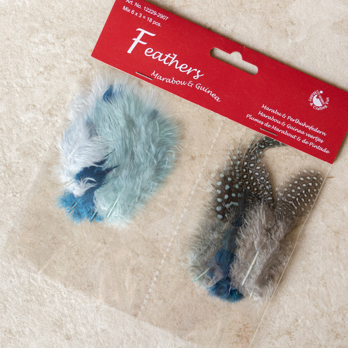 Veren mix blauw - 18 stuks