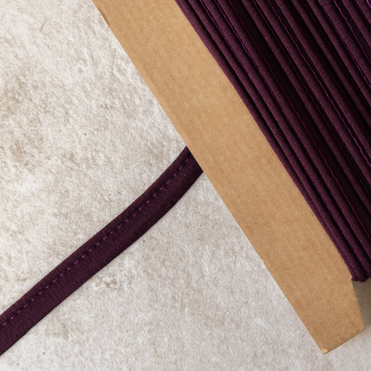 Paspelband jersey 3mm donker aubergine (815)