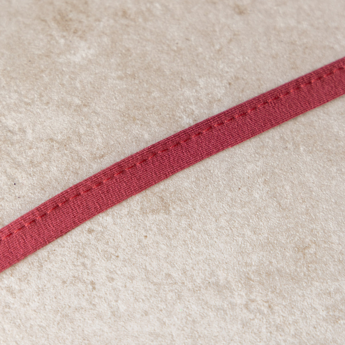 Paspelband jersey 3mm vintage rood (014)