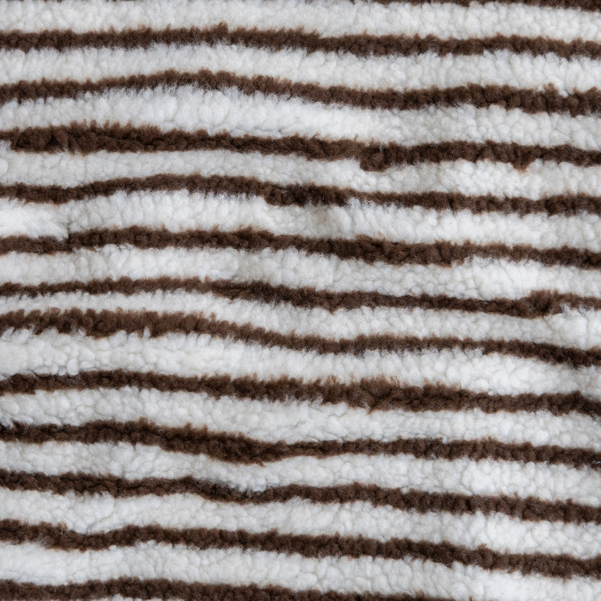 Teddy strepen bruin/offwhite