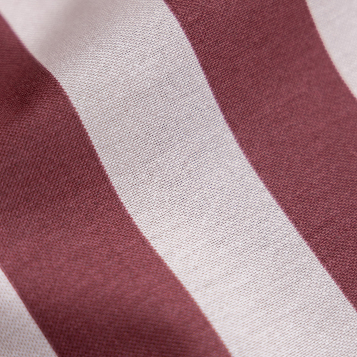 Half panama canvas strepen wijnrood/roze