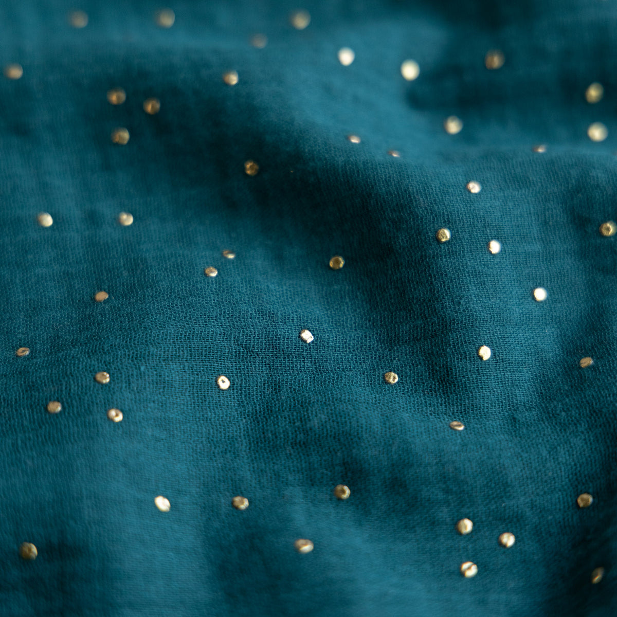Hydrofiel gouden studs petrol