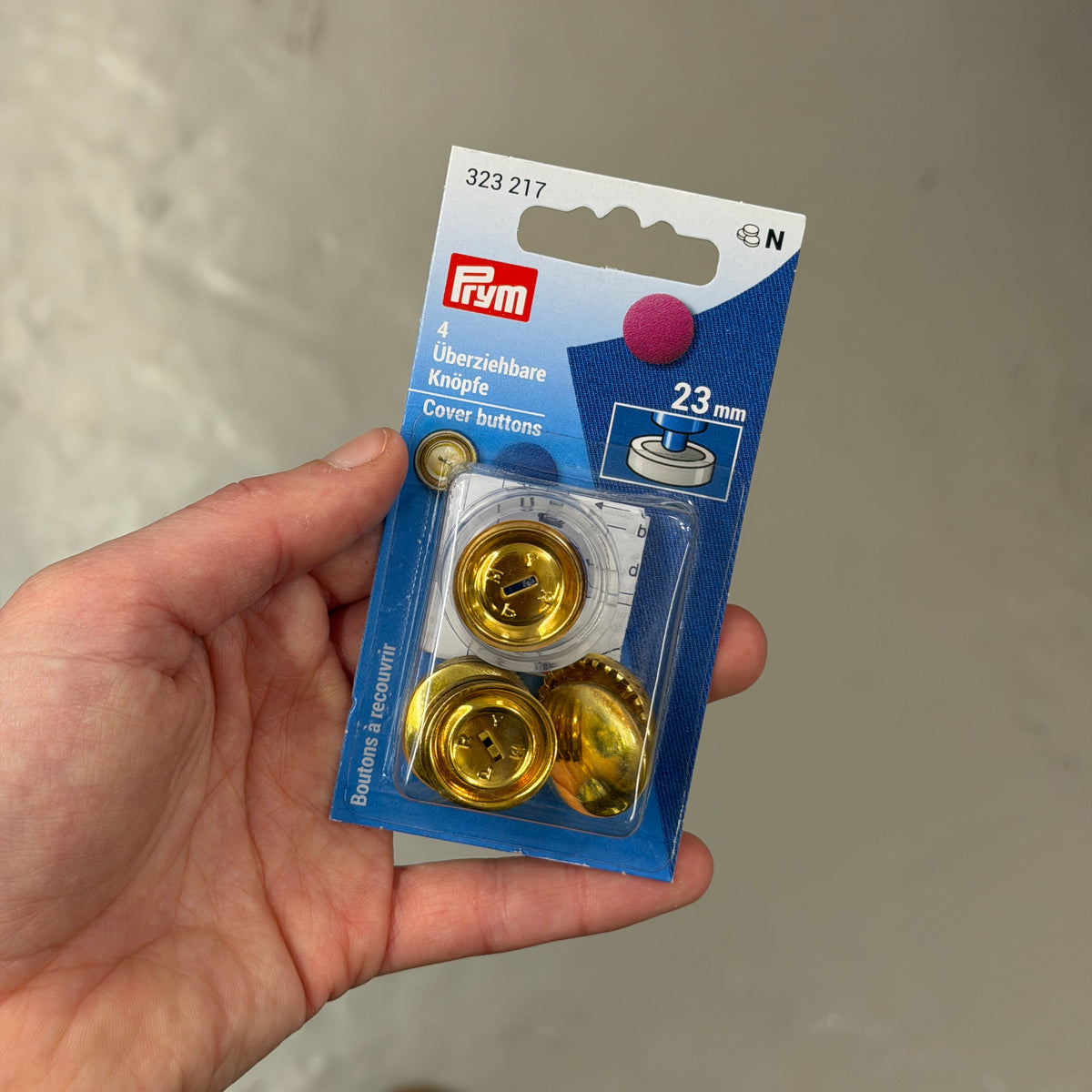 Prym stofknopen goud - 23mm - 4 stuks