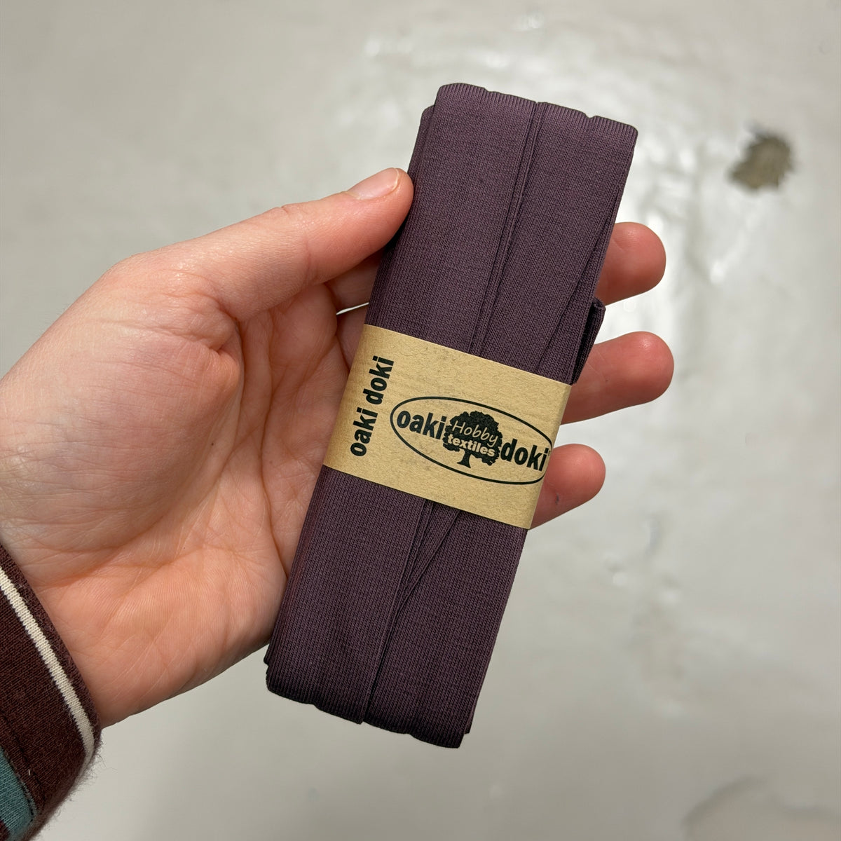Oaki Doki - Tricot biaisband 20mm 3 meter - mauve (214)