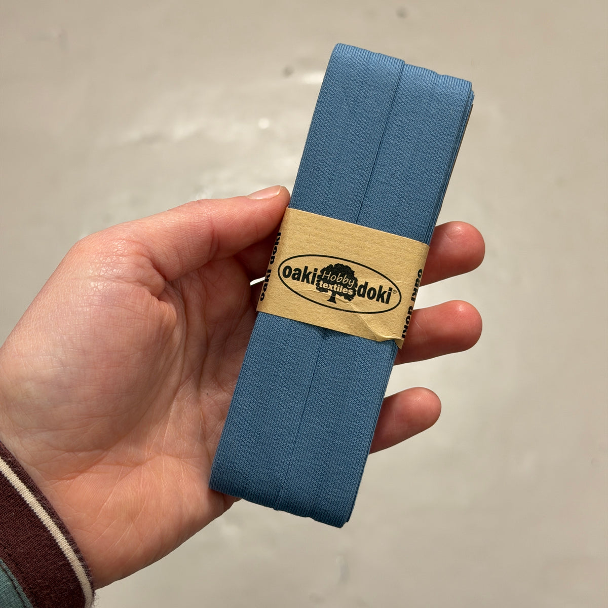 Oaki Doki - Tricot biaisband 20mm 3 meter - donker jeansblauw (004)