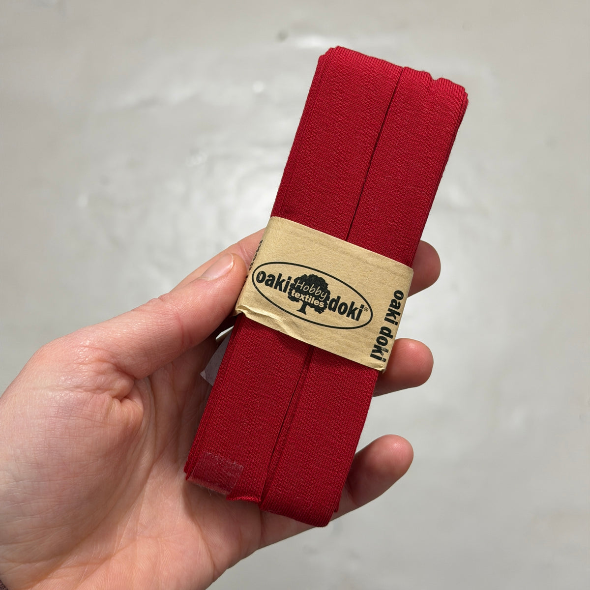 Oaki Doki - Tricot biaisband 20mm 3 meter - rood (600)