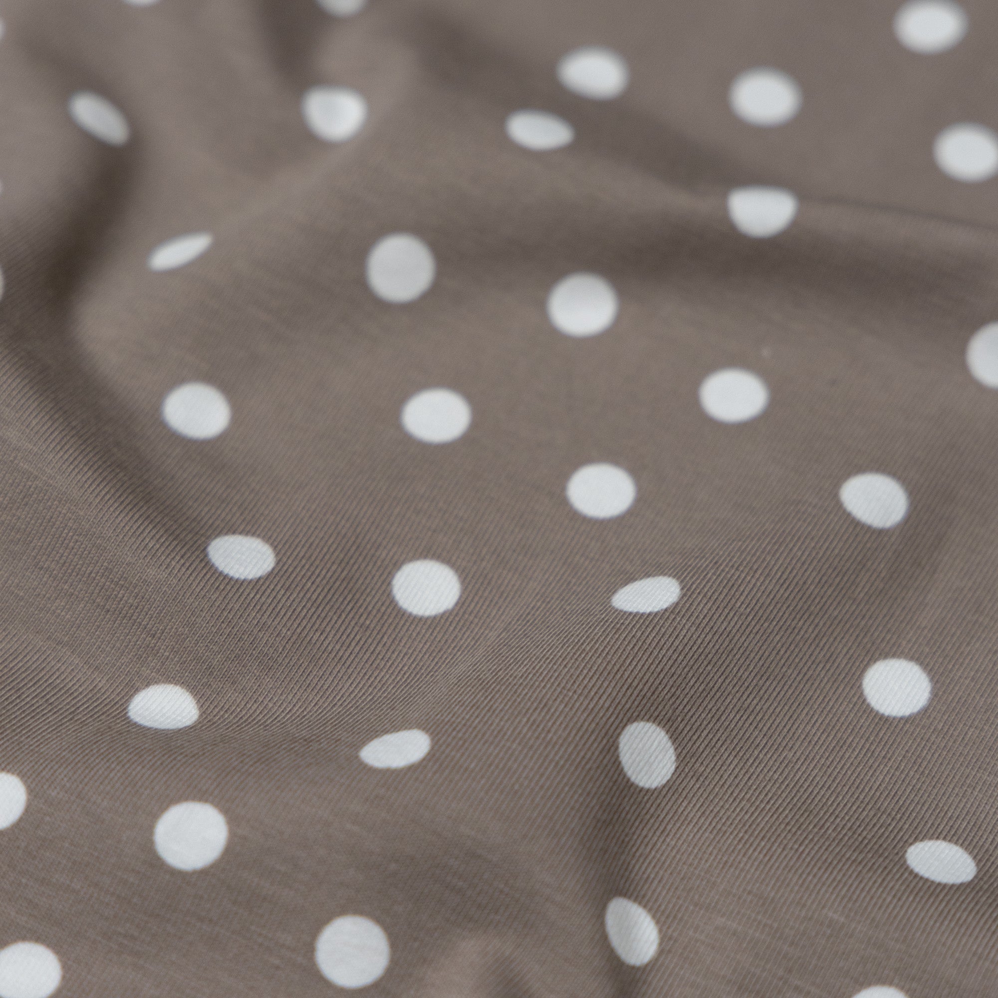 Jersey stippen taupe