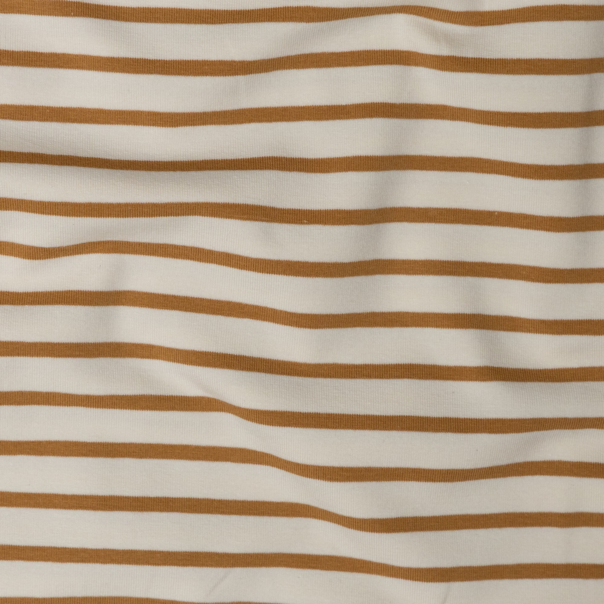 Jersey strepen ecru/camel