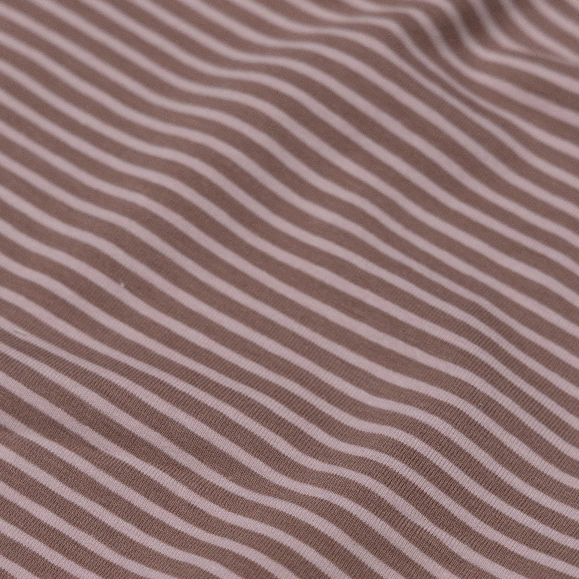 Jersey fijne strepen mauve