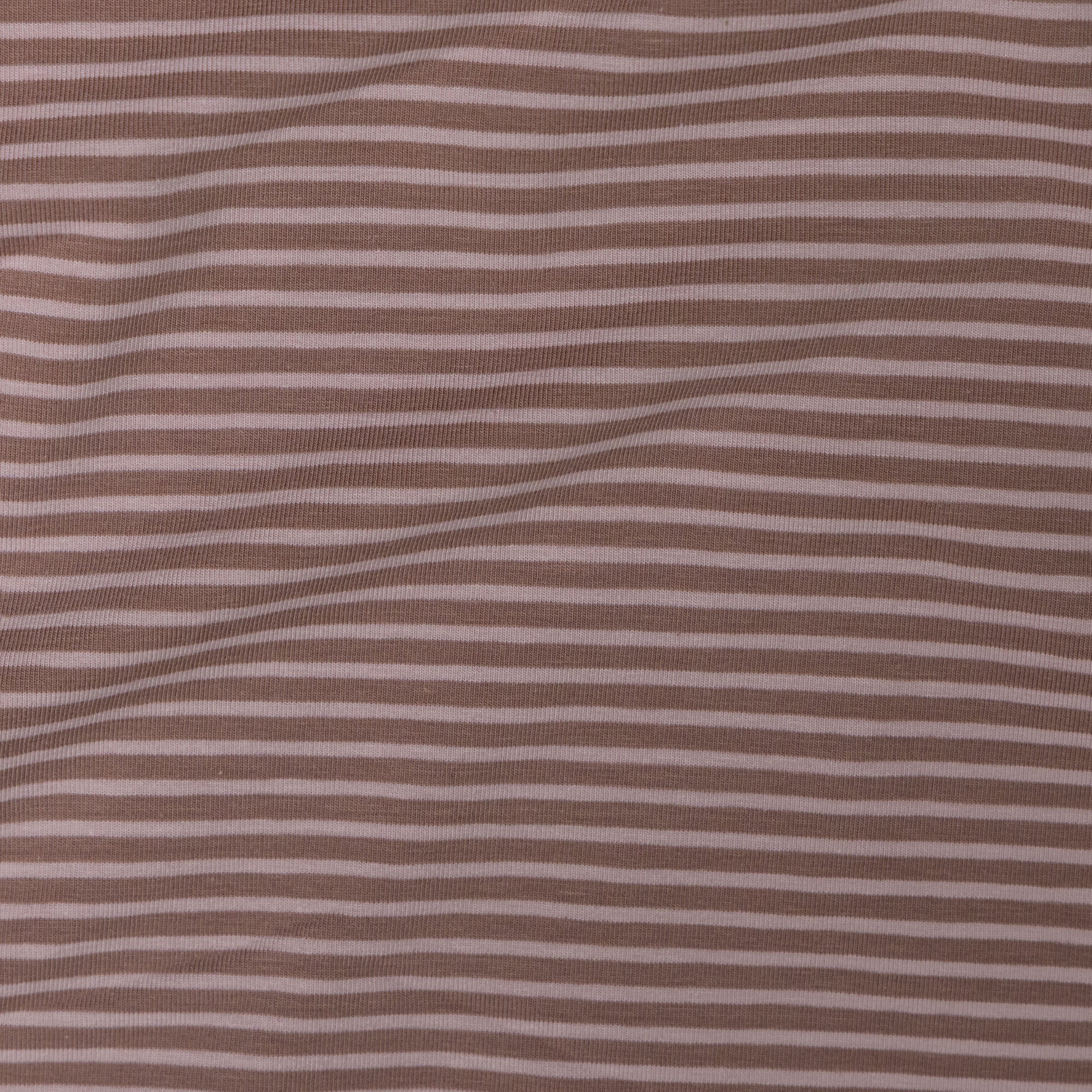 Jersey fijne strepen mauve
