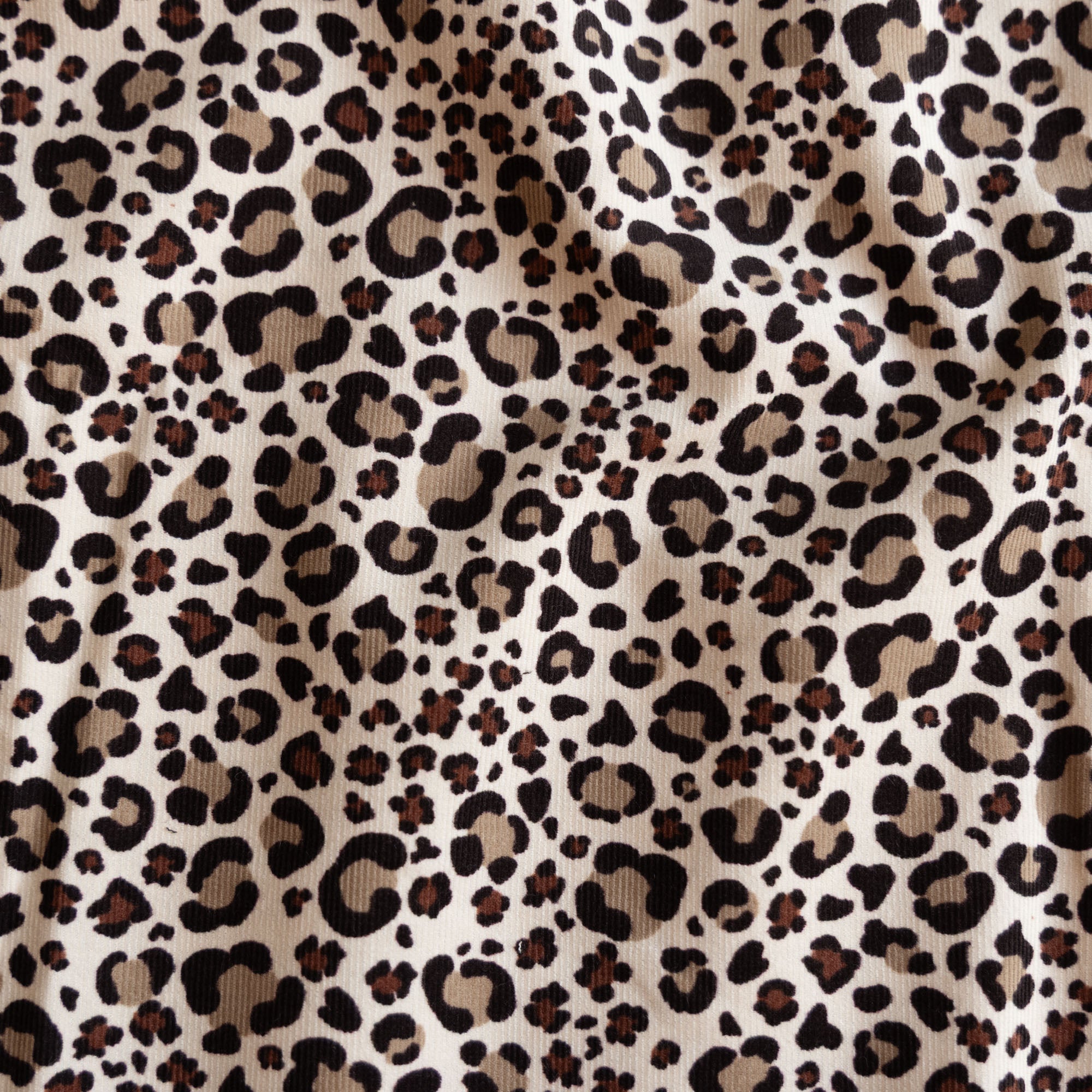 Babycord velour luipaardprint beige