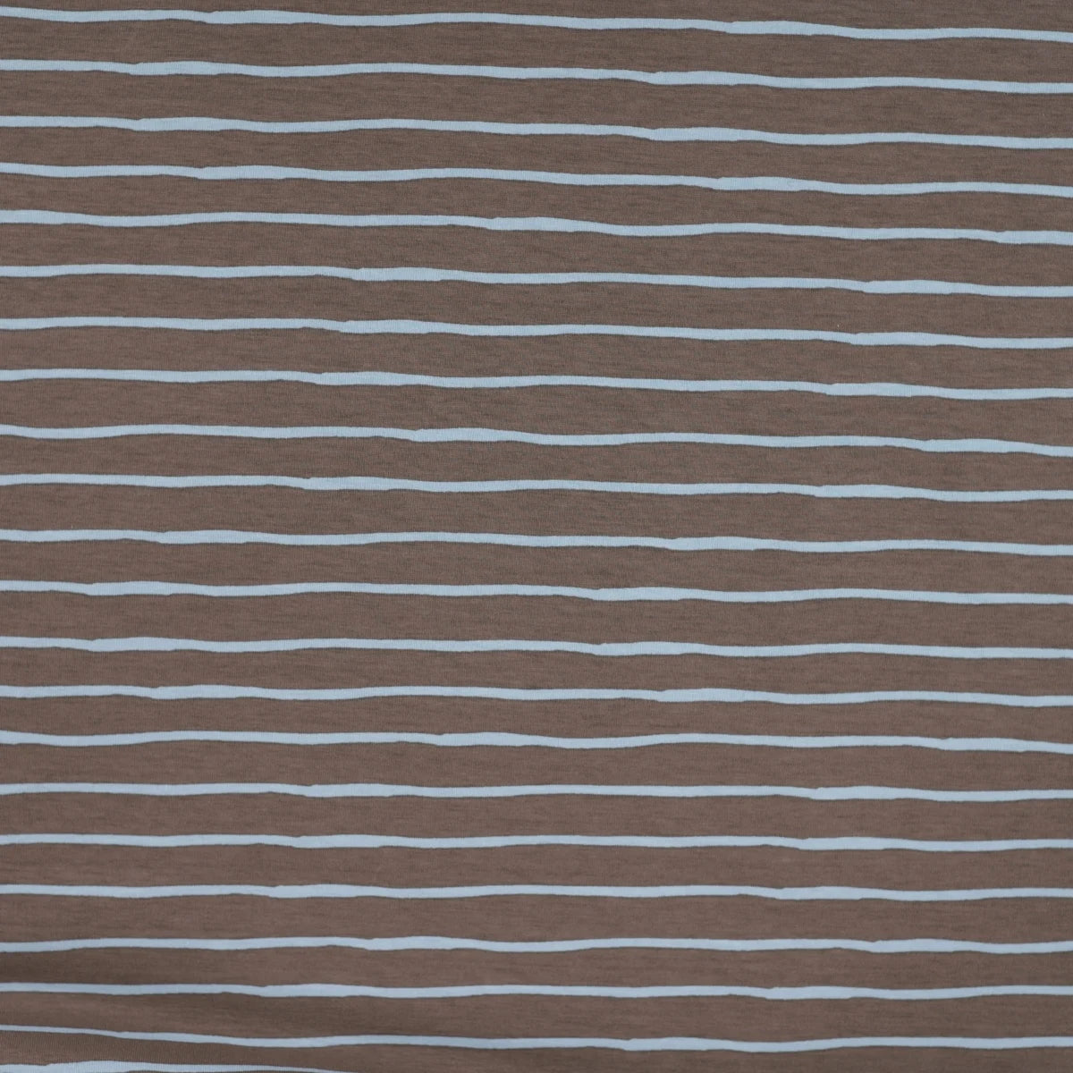Jersey strepen taupe/blauw