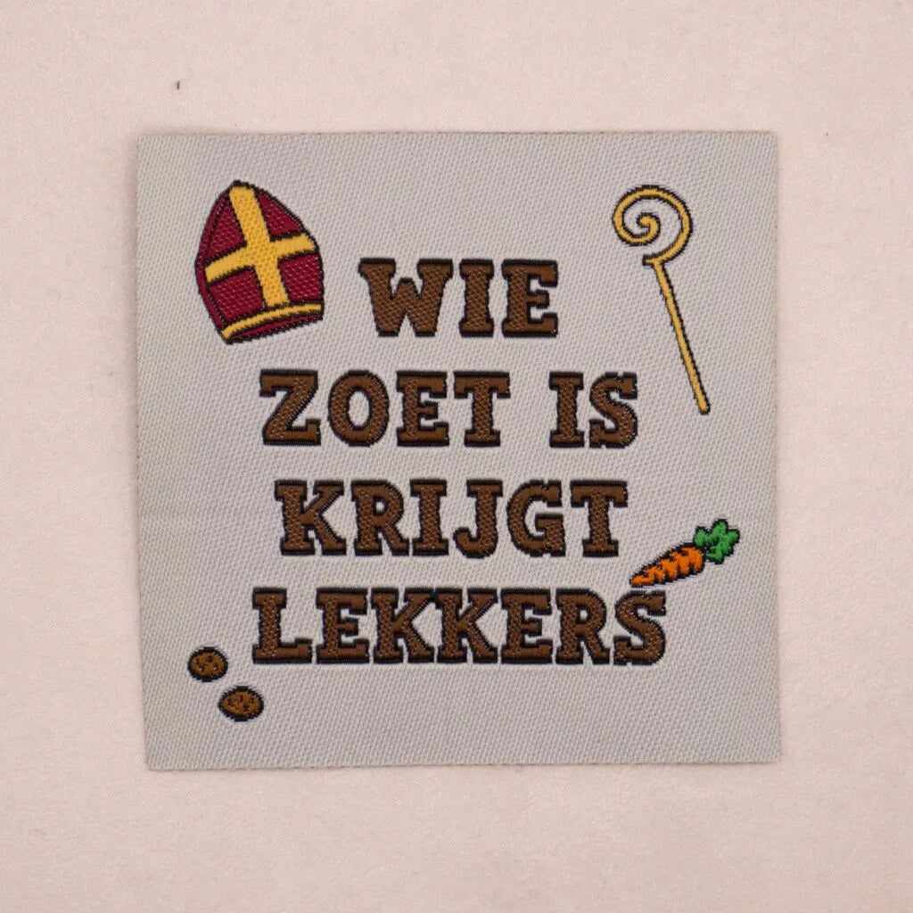 Loop&Label - Wie zoet is krijgt lekkers - XXL label