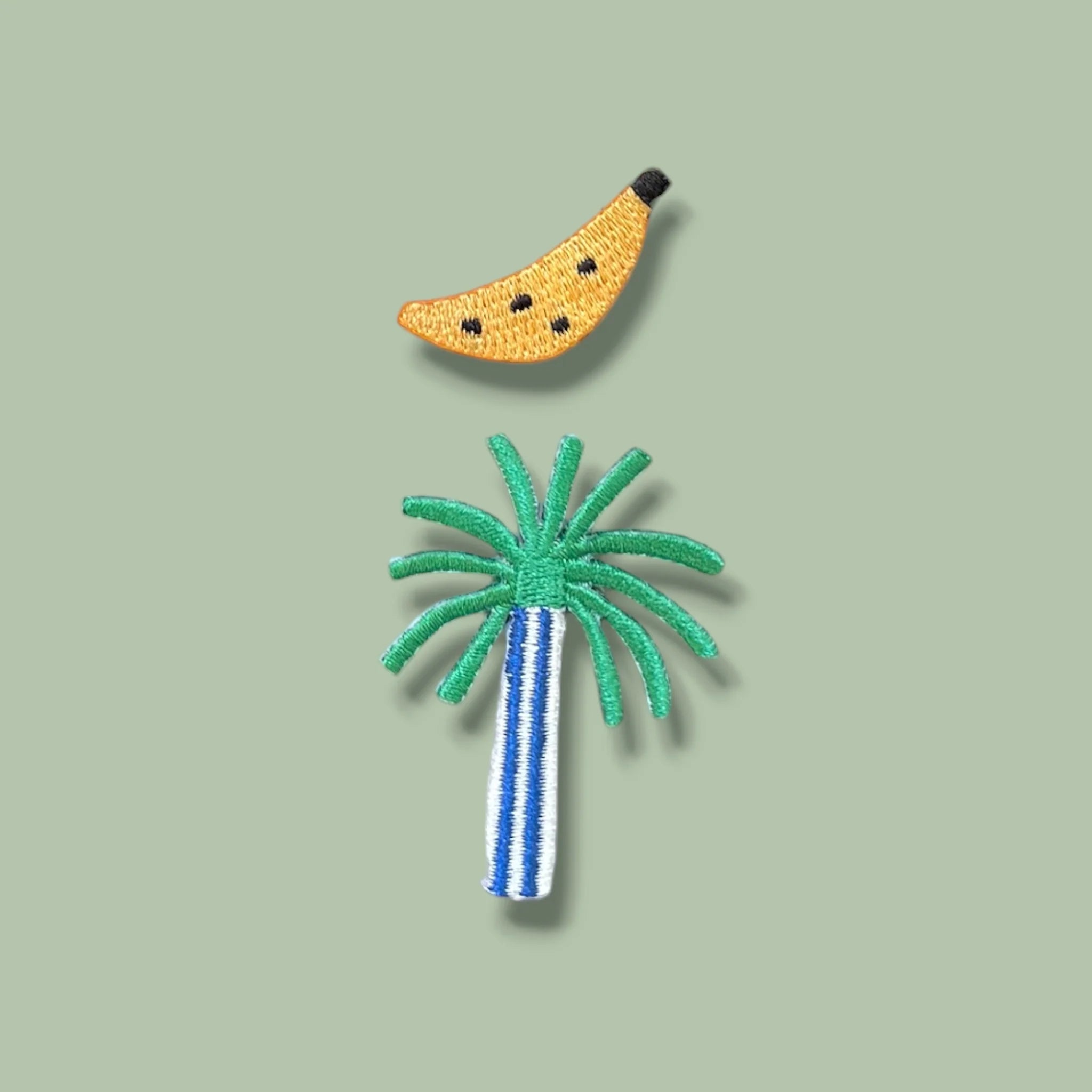 HejPatches - strijkapplicatie palmboom/banaan