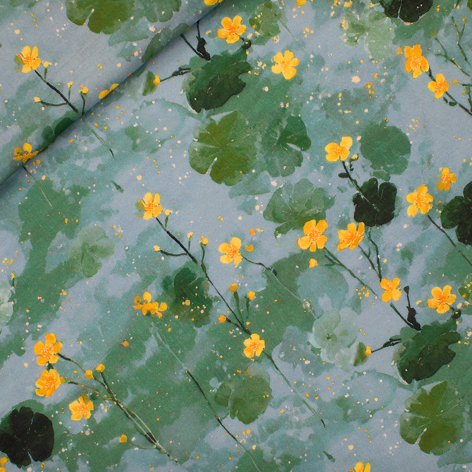 See You at Six - Double gauze marsh marigolds