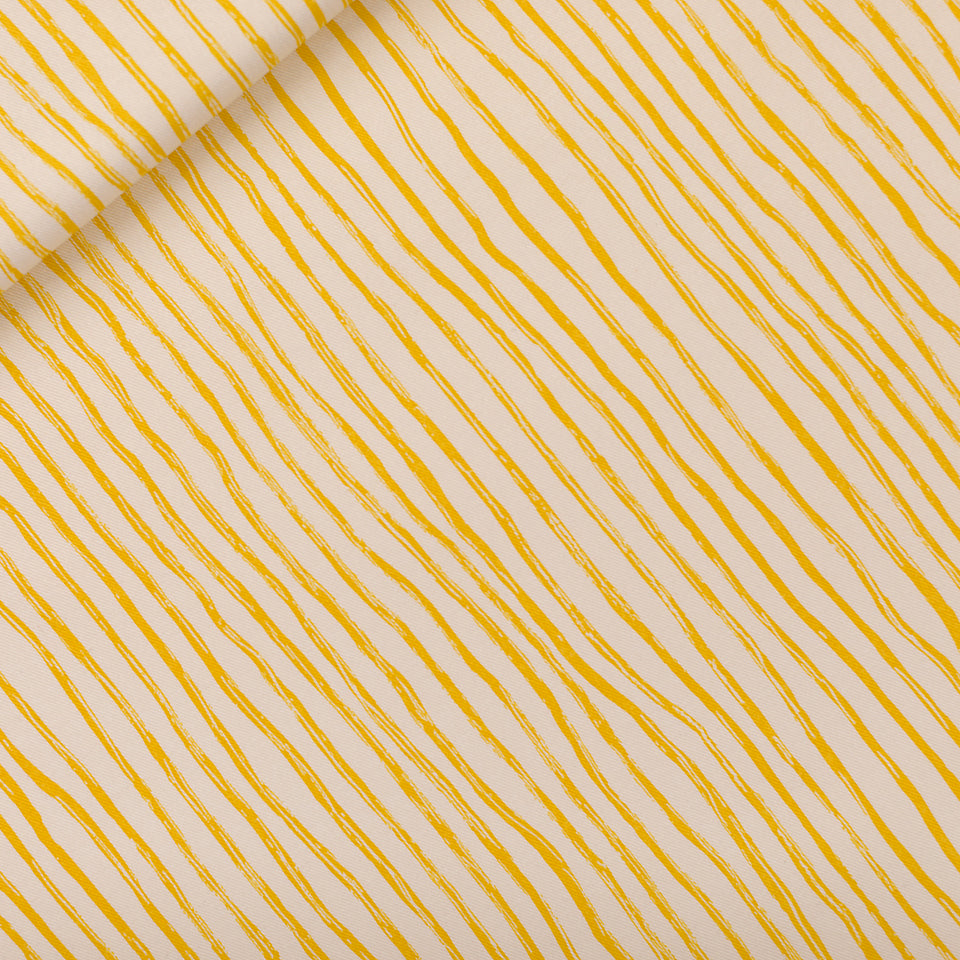 See You at Six - Canvas gabardine twill wiggly verticals papyrus crème