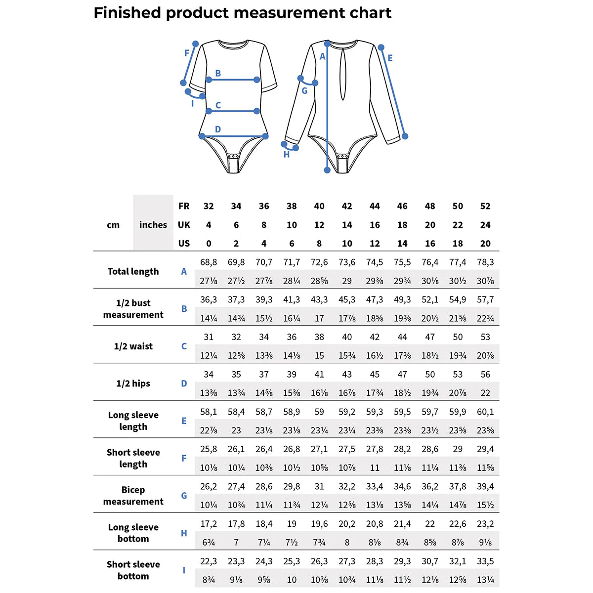 Ikatee - Paloma bodysuit dames (papieren patroon)