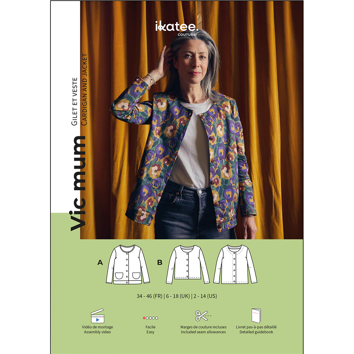 Ikatee - Vic vest &amp; jasje dames (papieren patroon)