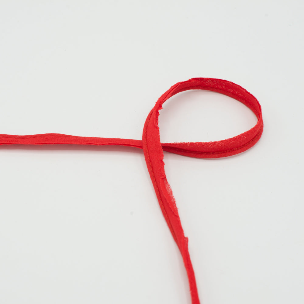 Piping/paspelband katoen 15mm rood
