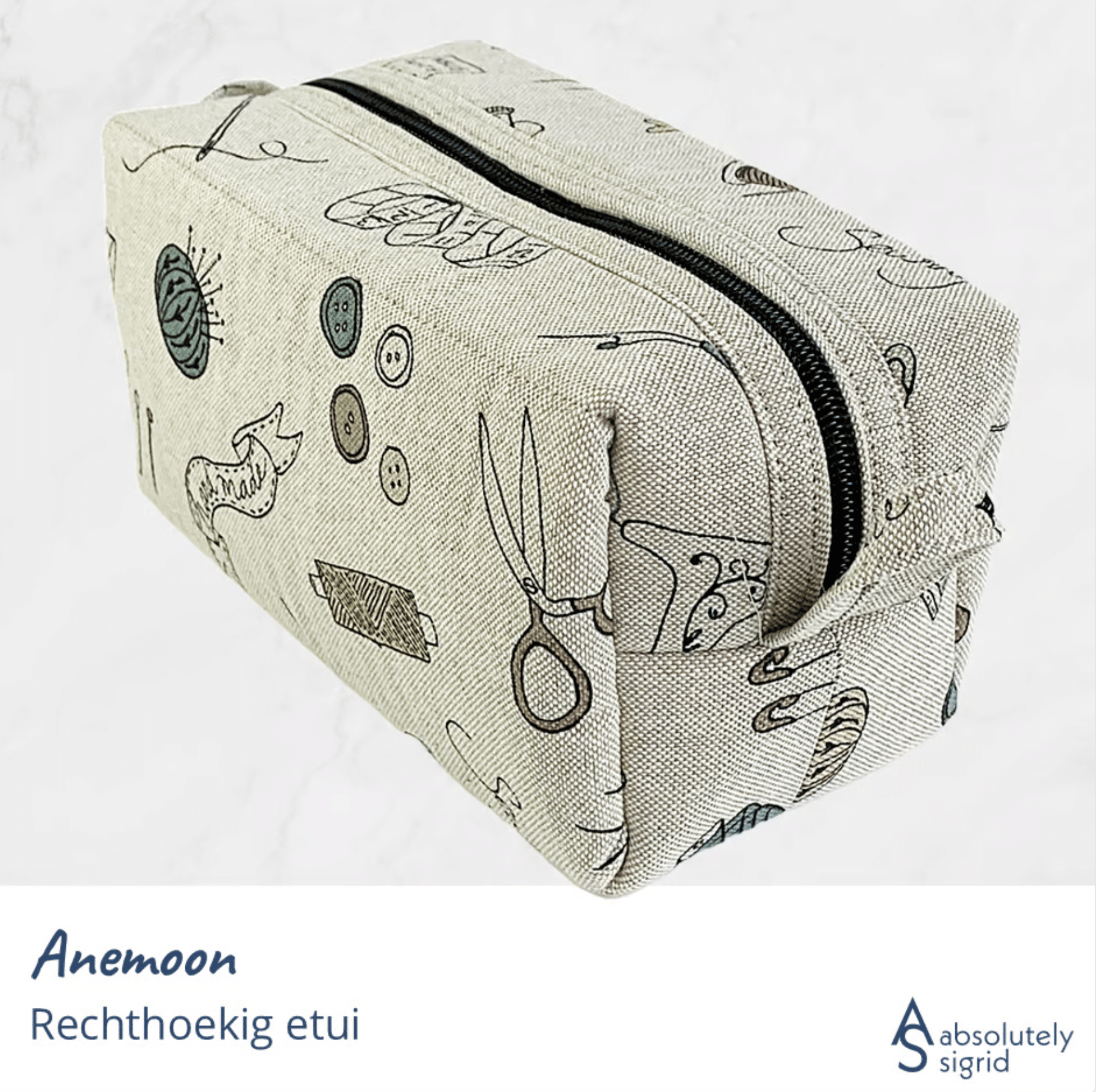 Absolutely Sigrid - Anemoon rechthoekig etui (papieren patroon)