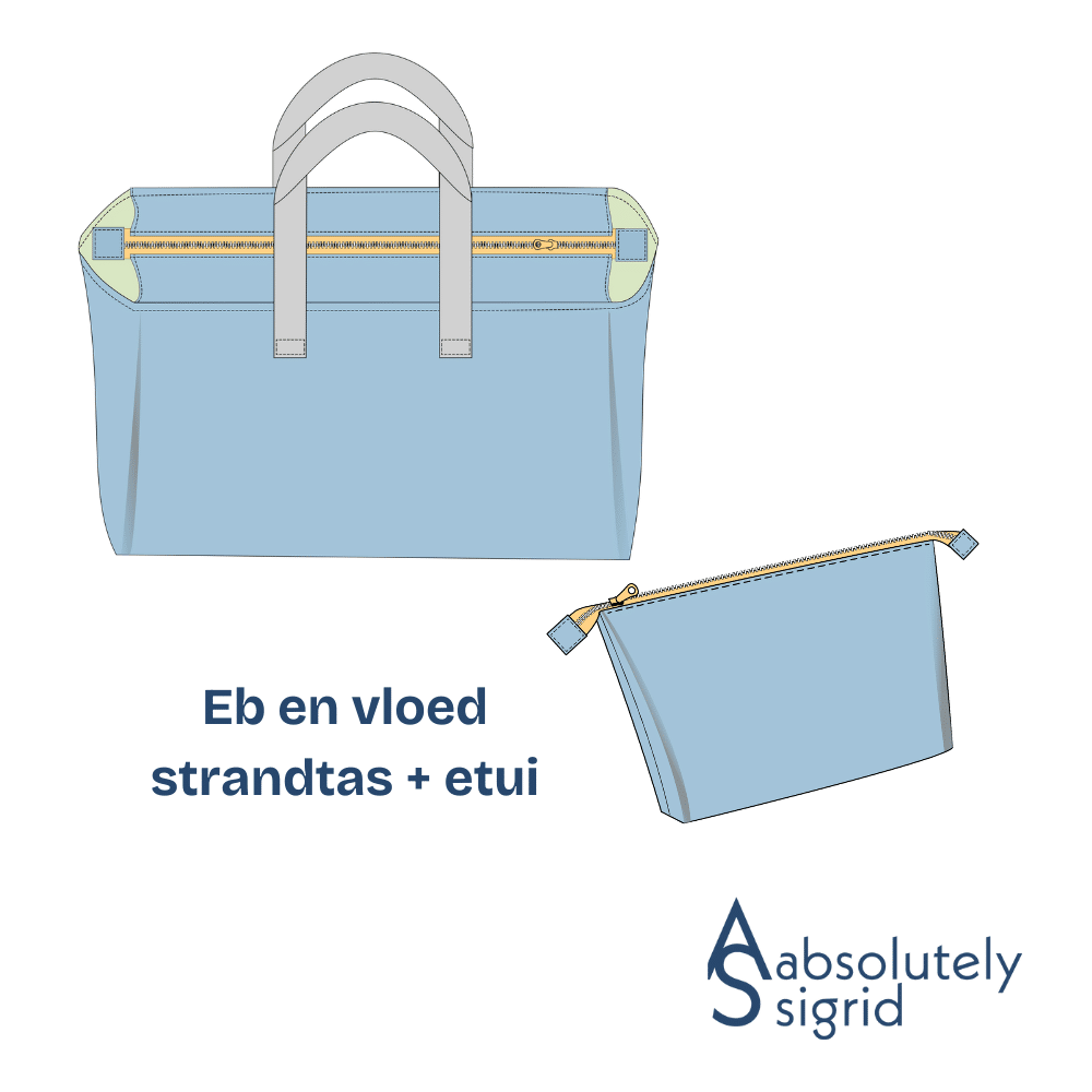 Absolutely Sigrid - Strandtas + etui (papieren patroon)