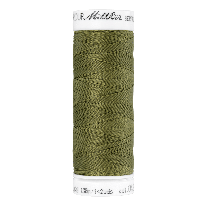 Amann Mettler - Seraflex elastisch naaigaren 130m - 0420 Olive Drab